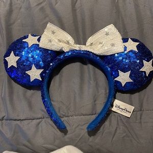 Blue with White Star Minnie Ears